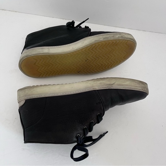 Rag & Bone Men’s 9 Euro 42 Black Leather Kent Sneakers - Picture 6 of 12